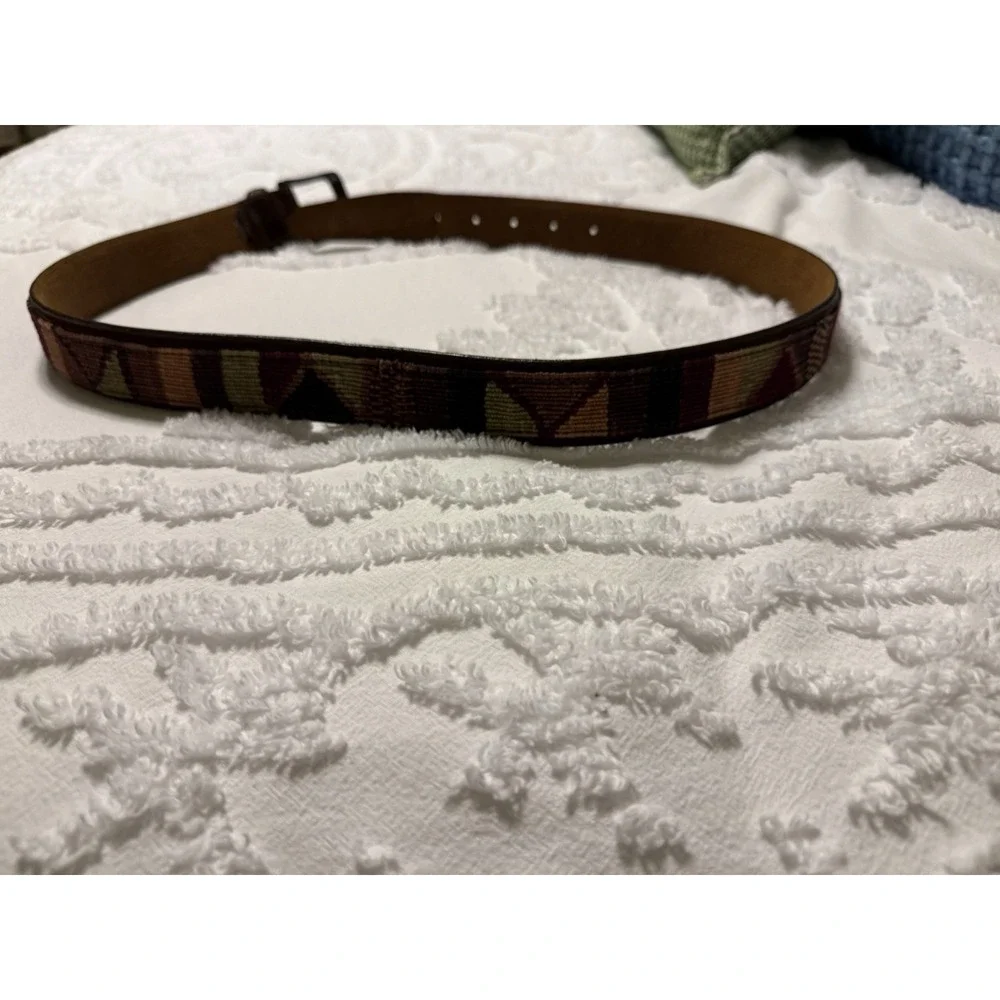 Men's Brighton Fabric/ Leather Laced Belt #30985 Size 36